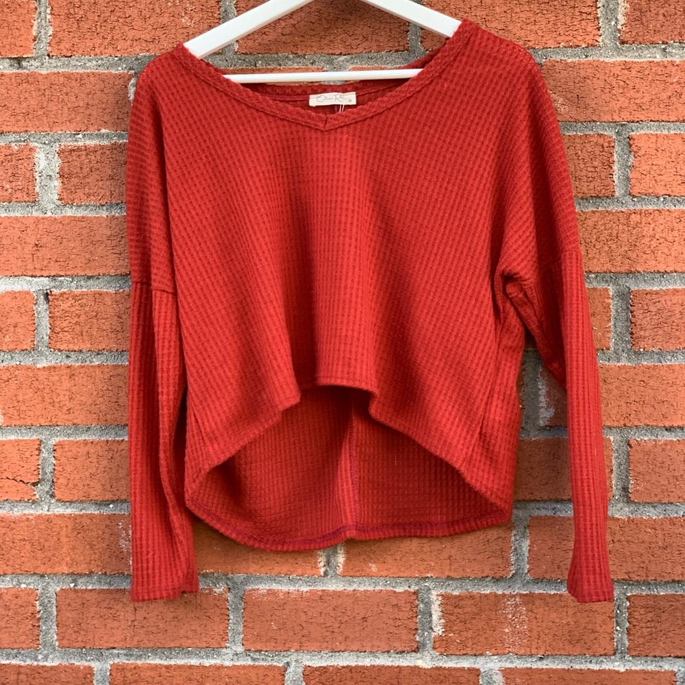 Soft burnt orange long sleeve